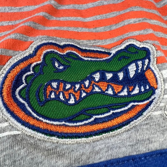 Florida Gators Polo Shirt Mens Large Orange Stripe Gator Emblem Colosseum NCAA - Picture 5 of 12